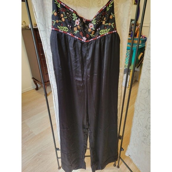 New sz 4 free people beaded crop top 2 pc petra set pants beaded embroidered - Picture 5 of 5